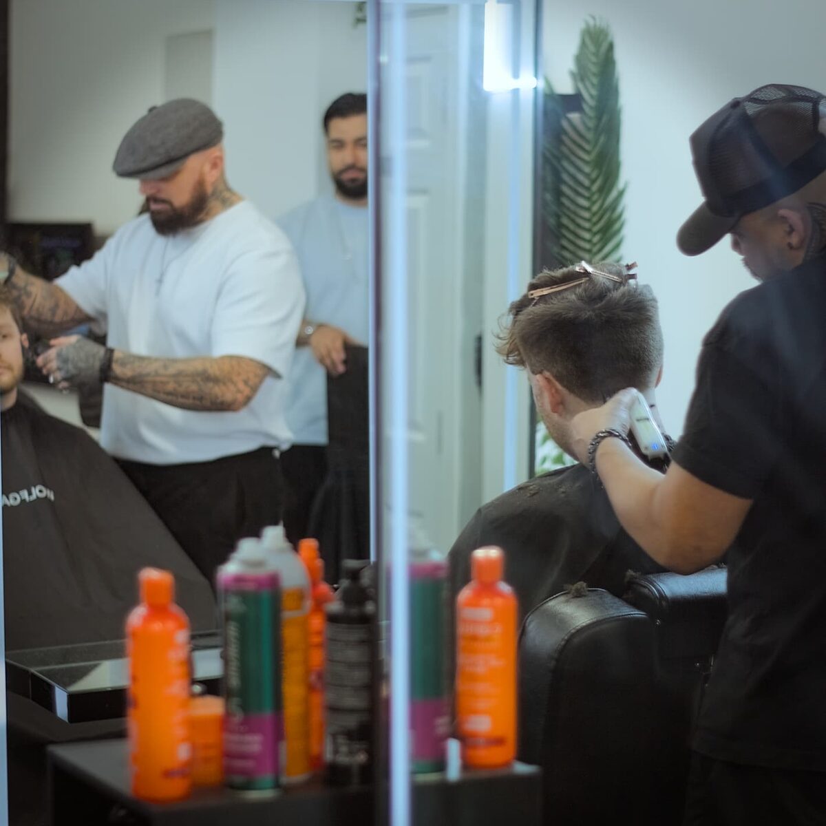 Wolfgang Hair crew outside the Leicester barbershop