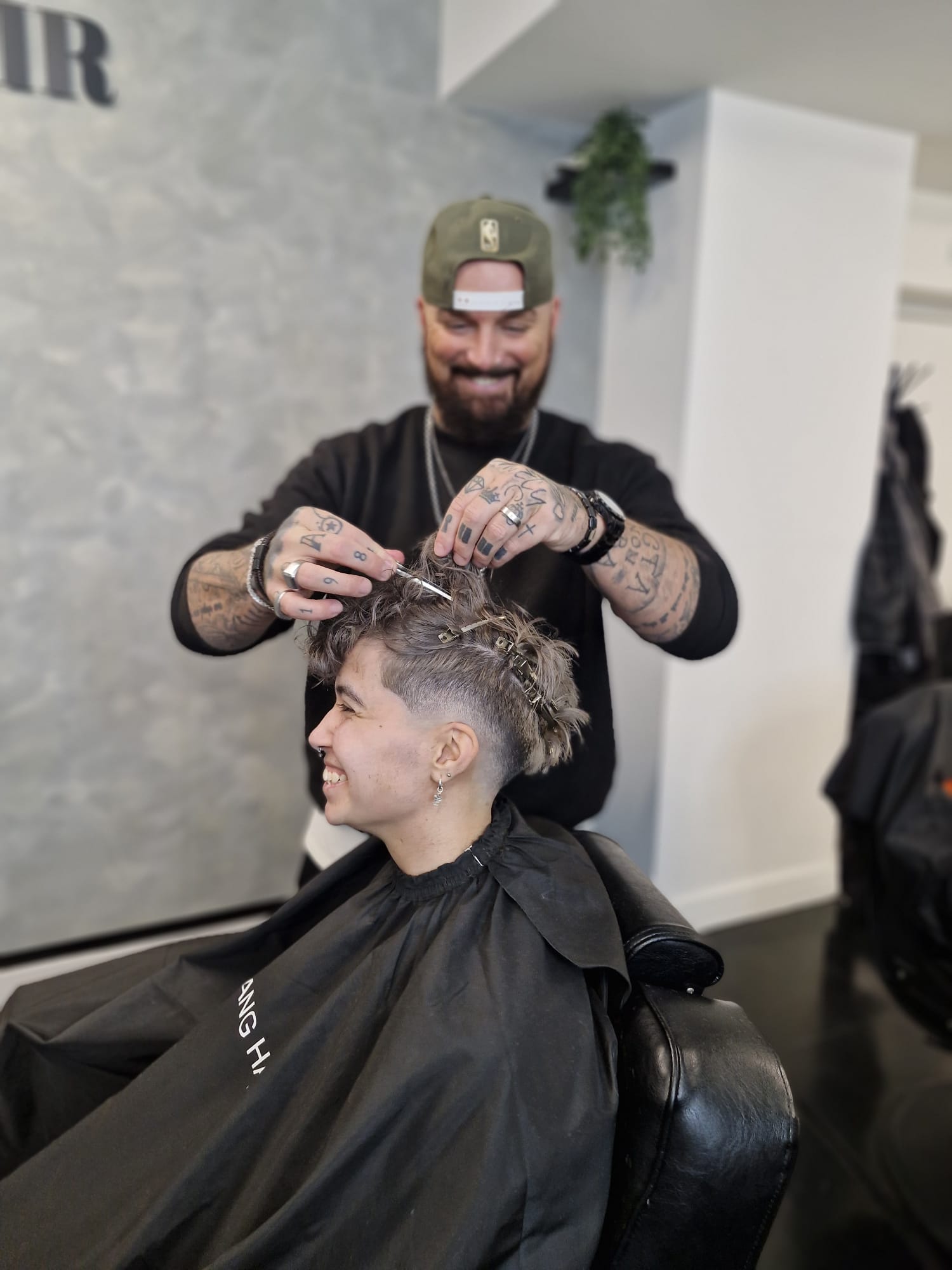 Textured fade cut